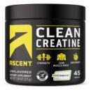 Ascent Clean Creatine Monohydrate Powder - 5G Per Serving, Creapure Creatine Supplement - Unflavored, 45 Servings