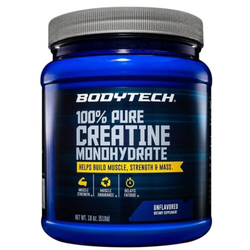 BodyTech 100% Pure Creatine Monohydrate Powder - Premium Micronized Creatine for Enhanced Muscle Strength and Performance