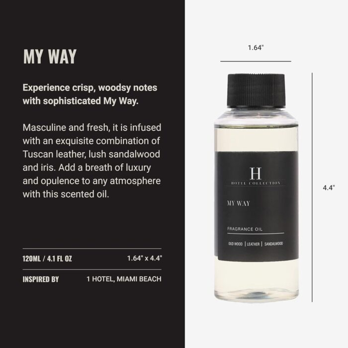 Hotel Collection – My Way Essential Oil Scent – Luxury Hotel Inspired Aromatherapy Scent Diffuser Oil – Lush Sandalwood, Warm - Image 3