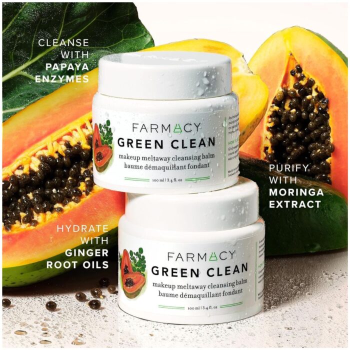 Farmacy Makeup Remover Cleansing Balm - Green Clean Waterproof Makeup Remover + Oil Based Cleanser - Image 2