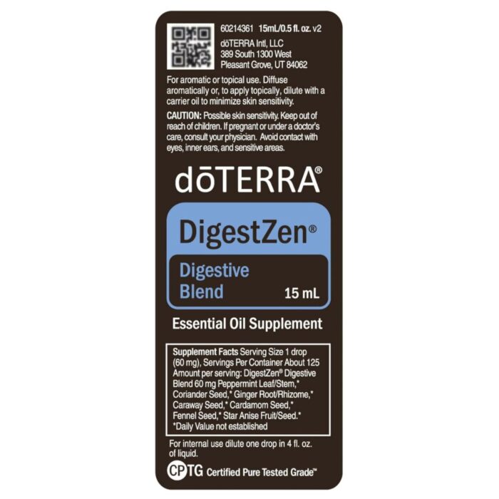 doTERRA DigestZen 15ml - Pure Essential Oil Digestive Blend with Peppermint, Ginger - Image 2