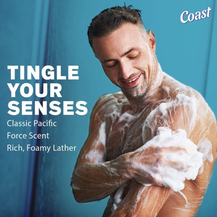 Coast 2-in-1 Hair and Body Wash, Classic Scent - Men's Body Wash, Shampoo & Conditioner - 6 Pack x 18 Fl Oz - Moisturizing - Image 2