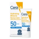 CeraVe Hydrating Face Mineral Sunscreen Lotion SPF 50 for All Skin Types, 2.5 fl oz
