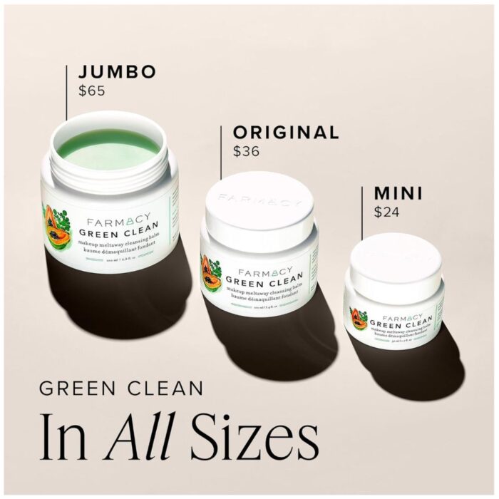 Farmacy Makeup Remover Cleansing Balm - Green Clean Waterproof Makeup Remover + Oil Based Cleanser - Image 3