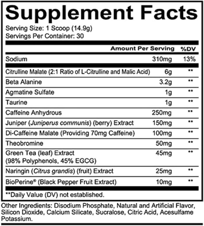 REDCON1 Total War Preworkout - Contains 320mg of Caffeine from Green Tea - Image 6