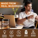 Mushroom Coffee for Smoothies/Latte, Mushroom Powder Blend (57 Servings) with Lions Mane, Reishi, Cordyceps, Turkey Tail, Chaga - Mushroom Supplement for Energy, Focus, Immune- 8 oz