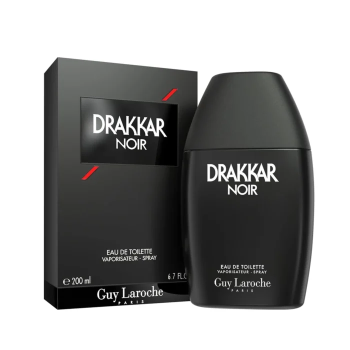 Guy Laroche Drakkar Noir, Iconic Designer Fragrance, Intense & Powerful Eau de Toilette, Fougere Blend & Aromatic Spices, Day and Evening Scent, Long Lasting Mens Cologne,