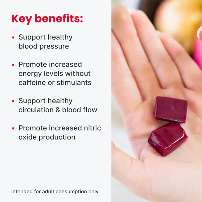 humanN SuperBeets Heart Chews Advanced - 100mg of CoQ10 Plus Beetroot & Grape Seed Extract, 60 Count. - Image 3