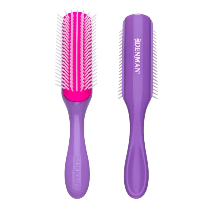 Denman Curly Hair Brush D3 (Black & Red) 7 Row Styling Brush for Detangling, Separating, Shaping and Defining Curls - For Women and Men - Image 5