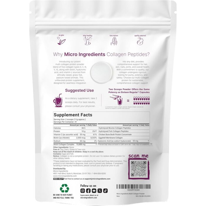 Multi Collagen Protein Powder, 2lbs – Hydrolyzed Peptides | Wholesale & LOW MOQ Available - Image 5
