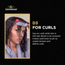 Denman Curly Hair Brush D3 (Black & Red) 7 Row Styling Brush for Detangling, Separating, Shaping and Defining Curls - For Women and Men