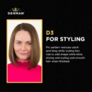 Denman Curly Hair Brush D3 (Black & Red) 7 Row Styling Brush for Detangling, Separating, Shaping and Defining Curls - For Women and Men