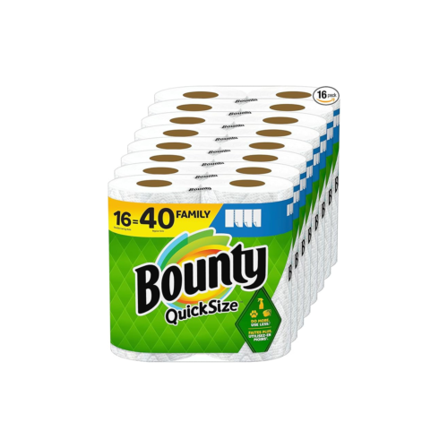 Wholesale LOW MOQ Bounty Paper Towels Quick Size, White, 16 Family Rolls = 40 Regular Rolls