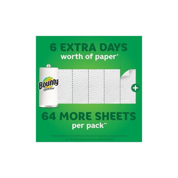 Wholesale LOW MOQ Bounty Paper Towels Quick Size, White, 16 Family Rolls = 40 Regular Rolls - Image 3