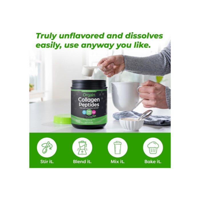 LOW MOQ Wholesale Orgain Collagen Peptides Powder - Hair, Skin, Nail & Joint Support, 1lb - Image 3