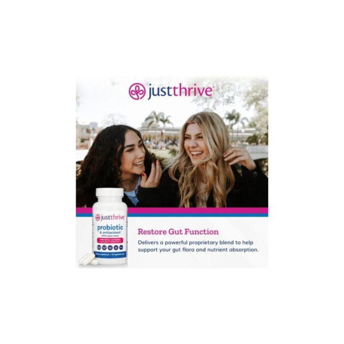 Just Thrive Probiotic & Antioxidant Supplement - 100% Spore-Based Digestive and Immune Support - Gluten Free, 90 Caps, Wholesale & Low MOQ - Image 4