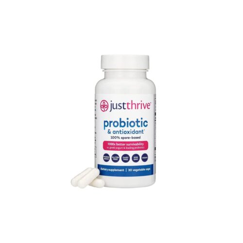 Just Thrive Probiotic & Antioxidant Supplement - 100% Spore-Based Digestive and Immune Support - Gluten Free, 90 Caps, Wholesale & Low MOQ