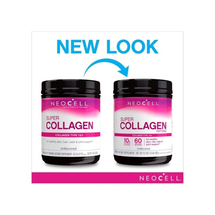 NeoCell Super Collagen Peptides, Grass-Fed Collagen Types 1 and 3, Unflavored, 21.2 Ounces (Package May Vary) - Image 5