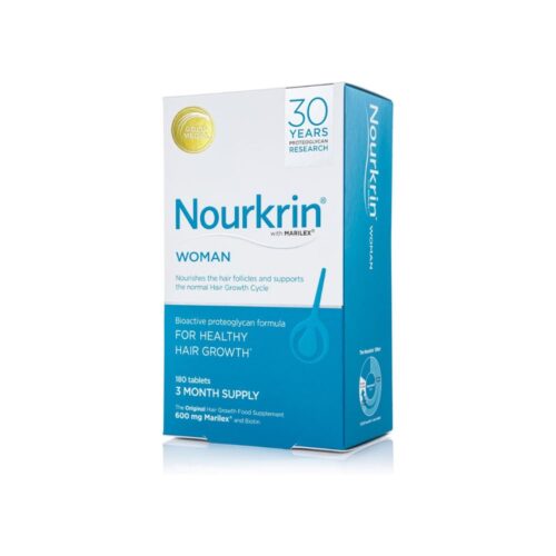 Nourkrin Woman for Healthy Hair Growth food supplement with Marilex, biotin and silica 180 tablet pack (3 month supply)