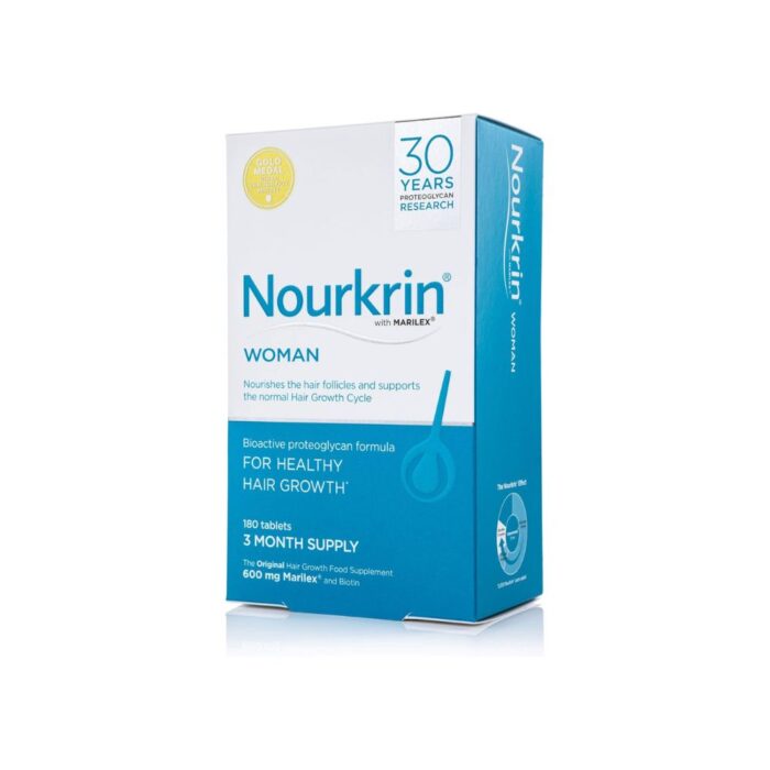 Nourkrin Woman for Healthy Hair Growth food supplement with Marilex, biotin and silica 180 tablet pack (3 month supply) - Image 4