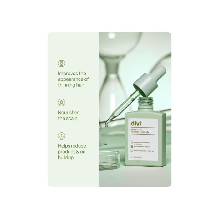 divi Scalp Serum for Thinning Hair, 30ml – Clinically Tested, Nourishing Formula with Amino Acids, Caffeine & Rosemary Oil – Promotes Healthy Scalp & Fuller-Looking Hair, Reduces Oil & Product Buildup - Image 4