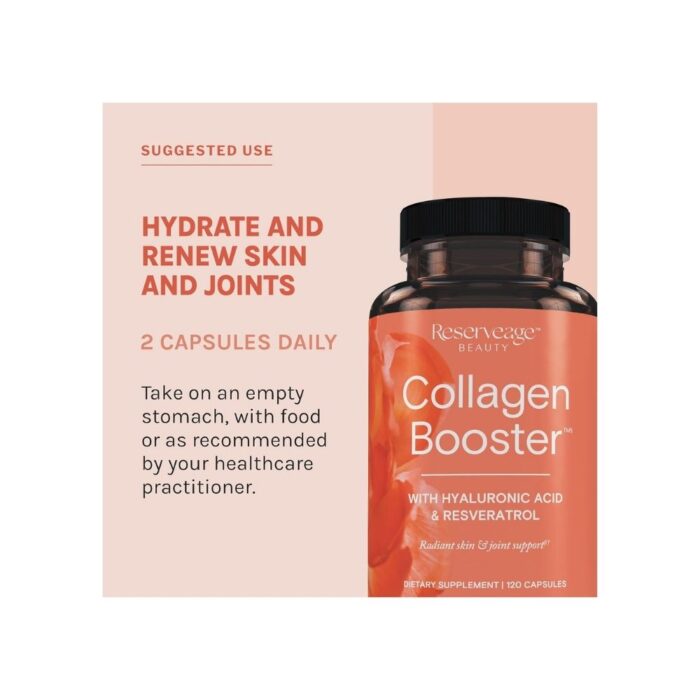 Reserveage Beauty, Collagen Booster, Collagen Supplement for Skin Care and Joint Health, Supports Healthy Collagen Production for Men & Women, 120 Capsules (60 Servings) - Image 4