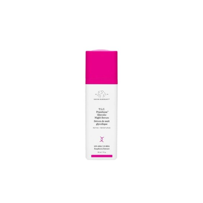 Drunk Elephant T.L.C. Framboos Glycolic Night Serum - Skin Care Brightening Night Serum. Repackaging (30 mL / 1 Fl Oz)