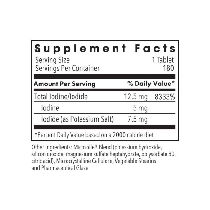 Optimox Iodoral 12.5 mg – Iodine Supplements for Thyroid Support, Potassium Iodide Tablets, Lugol Solution, Daily Vitamins and Minerals, High Potency Iodine Tablets – 180 Tablets 1-Pack - Image 2