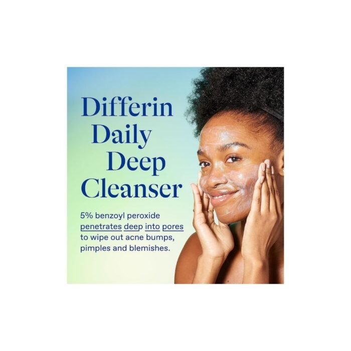 Differin Acne Skin Care Kit, Differin Gel Retinoid Acne Treatment for Face with 0.1% Adapalene & 5% Benzoyl Peroxide Face Wash & Body Wash, Designed for Pimple and Acne Prone Skin - Image 4