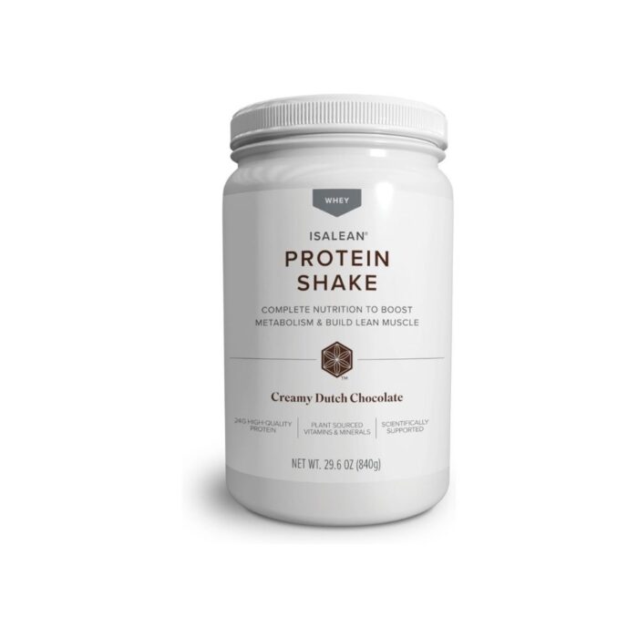 IsaLean Protein Shake - Complete Superfood Meal Replacement Shake for Maintaining Healthy Weight and Lean Muscle Growth with 24 Vitamins and Minerals - 28.1 oz - 14 Meal Canister (Creamy Dutch Chocolate) - Canister