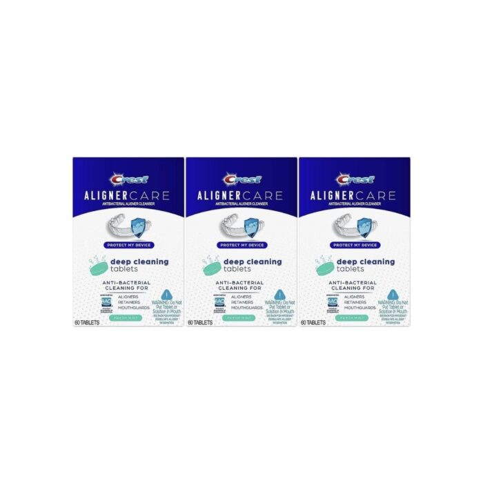 Crest Aligner Care Deep Cleaning Anti-Bacterial Tablets for Aligners, Retainers, Mouthguards, 60-Count, Pack of 3 - Image 3