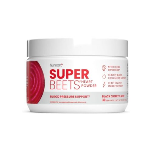 humanN SuperBeets Beet Root Powder - Non-GMO Beetroot Superfood - Nitric Oxide Supplement for Heart Health, Circulation & Blood Pressure Support - Black Cherry, 30 Servings