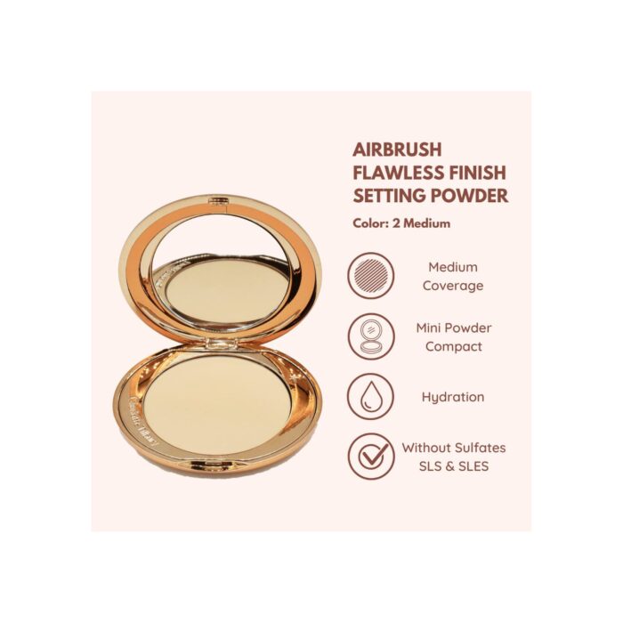 Charlotte Tilbury Airbrush Flawless Finish Skin Perfecting Micro Powder MEDIUM - Image 6