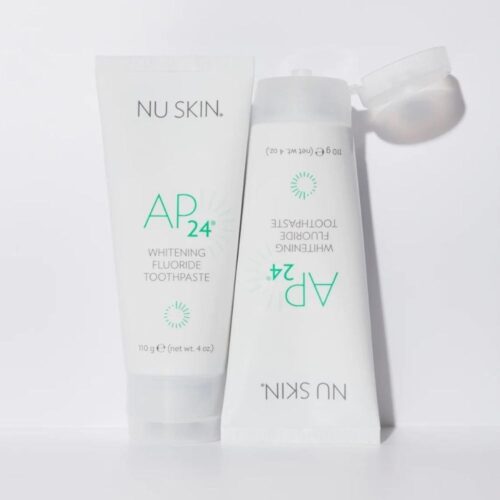 Nu Skin AP 24 Whitening Fluoride Toothpaste | 4oz | Brightens and Whitens Teeth | Helps Prevent Dental Cavities | Gentle Vanilla Mint Formula | 2 Pack