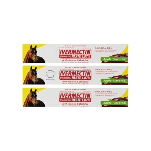 Ivermectin Paste - Horse Wormer 6.08 Grams (3-Pack) + TL Bundles Sticker Included