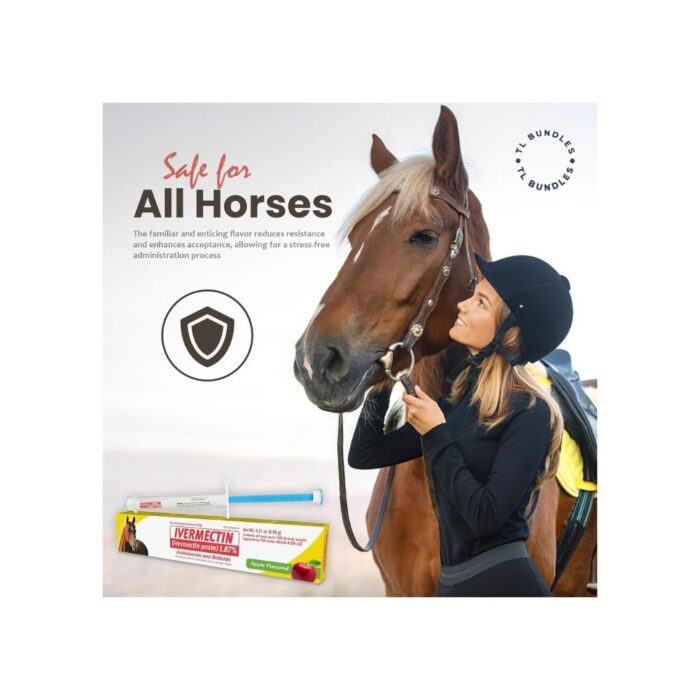 Ivermectin Paste - Horse Wormer 6.08 Grams (3-Pack) + TL Bundles Sticker Included - Image 3