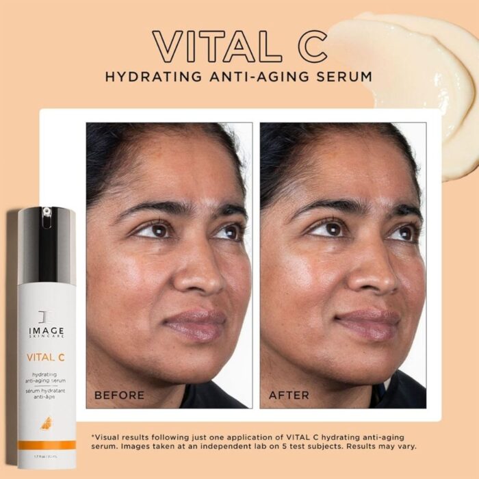 IMAGE Skincare, VITAL C Hydrating Face Serum, with Vitamin C and Hyaluronic Acid, to Brighten, Tone and Smooth Appearance of Wrinkles, 1.7 fl oz - Image 6