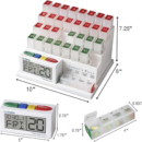 FSA HSA Eligible Monthly Pill Organizer System 4 Times a Day, 31 Day Pill Organizer Box with Talking Alarm Reminding System, Monthly Pill Box for Daily Medication, Gift for Mom, Dad, Elderly