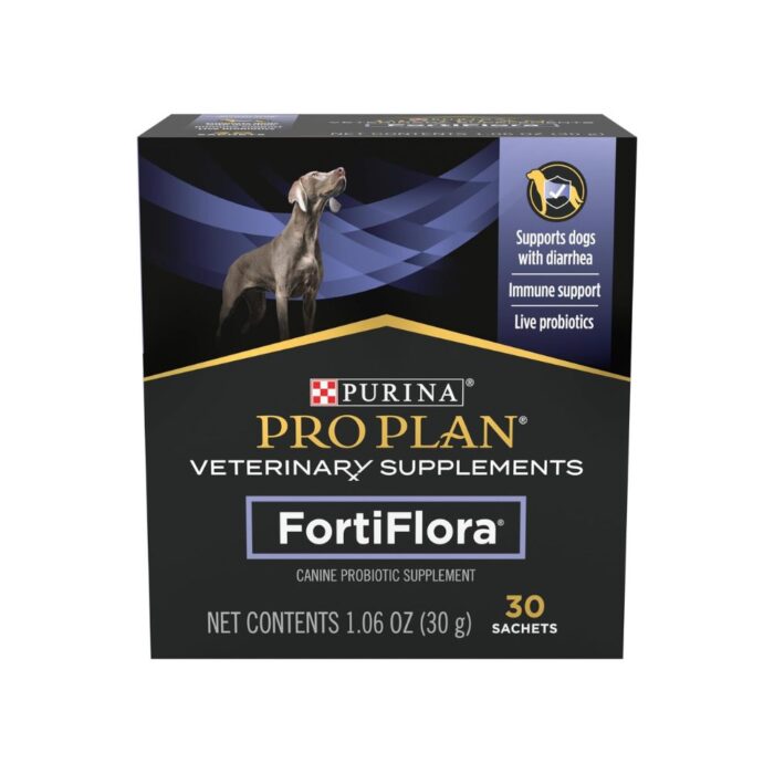 Purina Pro Plan Veterinary Supplements FortiFlora Dog Probiotic Supplement, Canine Nutritional Supplement - 30 Ct. Box