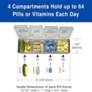 FSA HSA Eligible Monthly Pill Organizer System 4 Times a Day, 31 Day Pill Organizer Box with Talking Alarm Reminding System, Monthly Pill Box for Daily Medication, Gift for Mom, Dad, Elderly