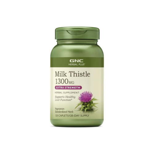 GNC Herbal Plus Milk Thistle 1300mg | Supports Healthy Liver Function | Vegetarian | 120 Count