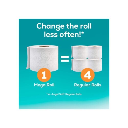 Angel Soft Toilet Paper, 16 Mega Rolls = 64 Regular Rolls, Wholesale with Low MOQ