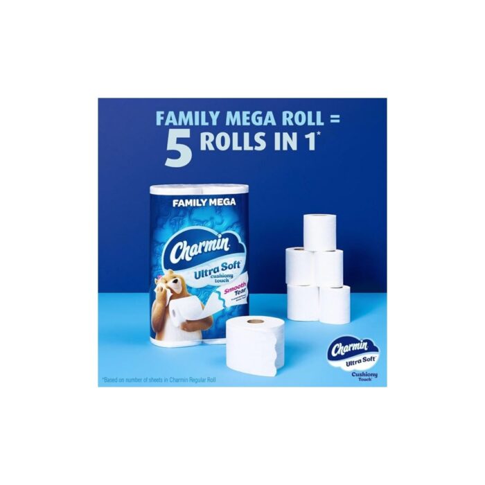 Charmin Ultra Soft Toilet Paper, 24 Family Mega Rolls = 123 Regular Rolls | Wholesale & Low MOQ - Image 3