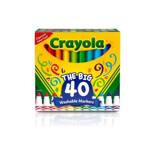 Crayola Ultra Clean Washable Markers (40ct), Coloring Markers for Kids, Coloring Book Marker Set| Wholesale & Low MOQ