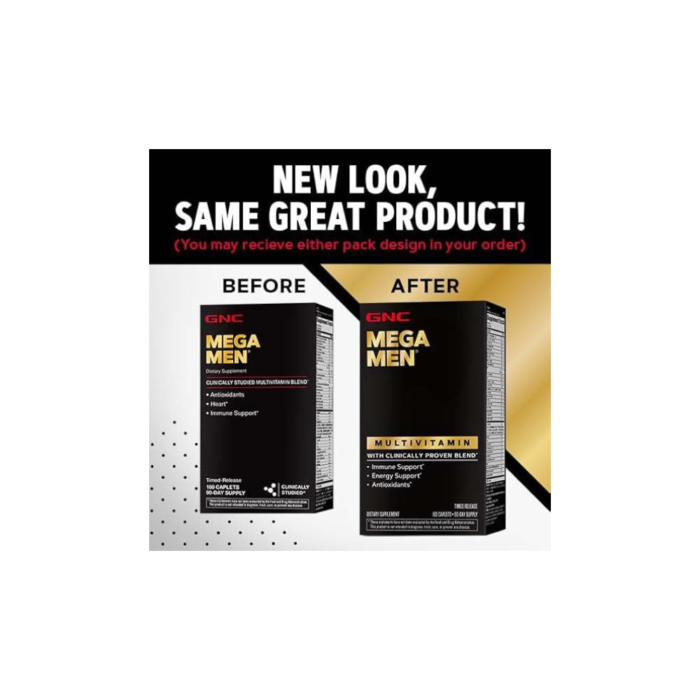 GNC Mega Men Multivitamin | Antioxidants, Heart Health, and Immune Support | 180 Count - Image 4