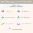 Led-Face-Tool，LED Light Therapy Facial Mask，7 in 1 Beauty Equipment for Skin Care at Home